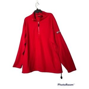 Vintage Ebtek Eddie‎ Bauer quarter zip fleece red size L